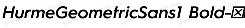 HurmeGeometricSans1 Bold字体转换